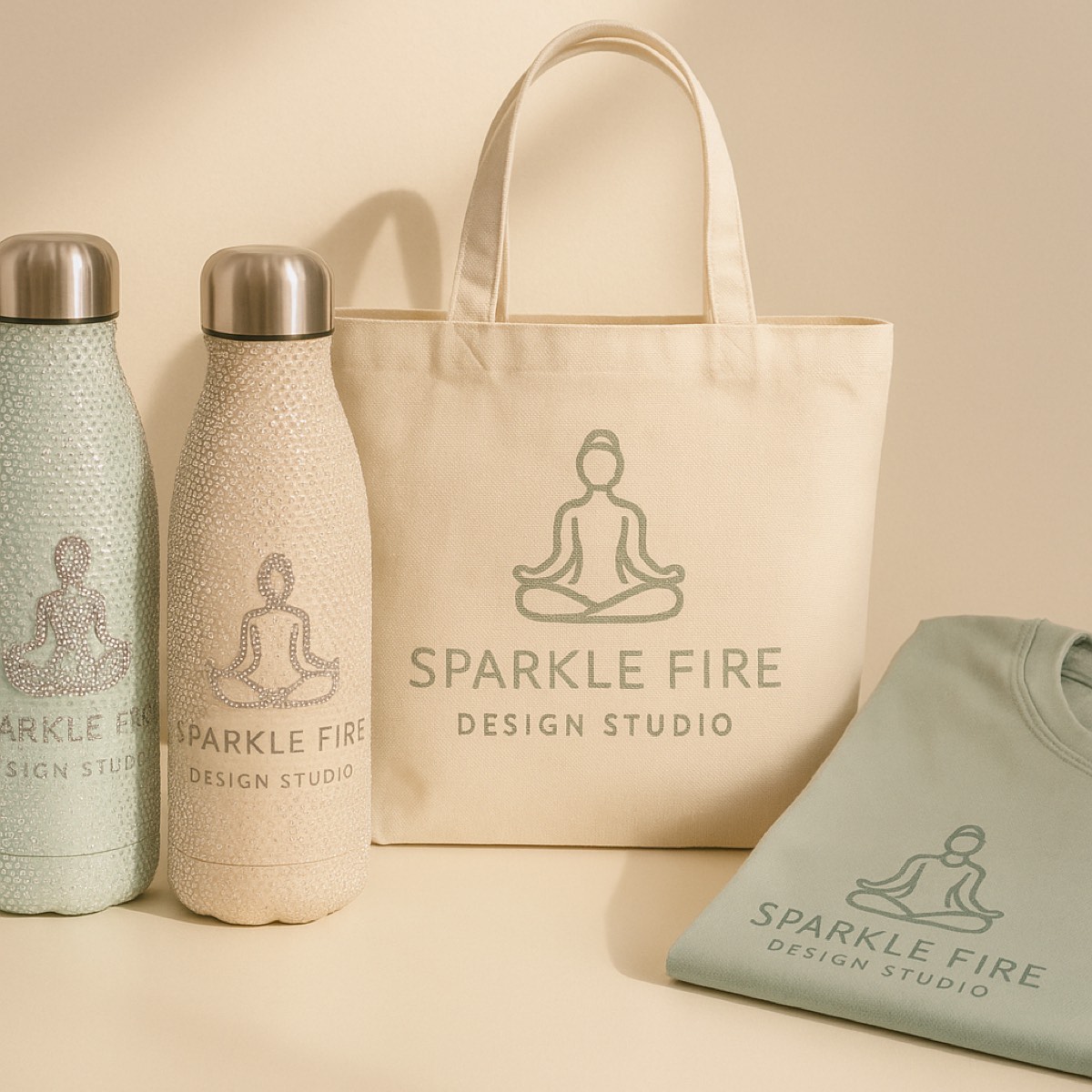 Wellness studio branded staff apparel and accessories