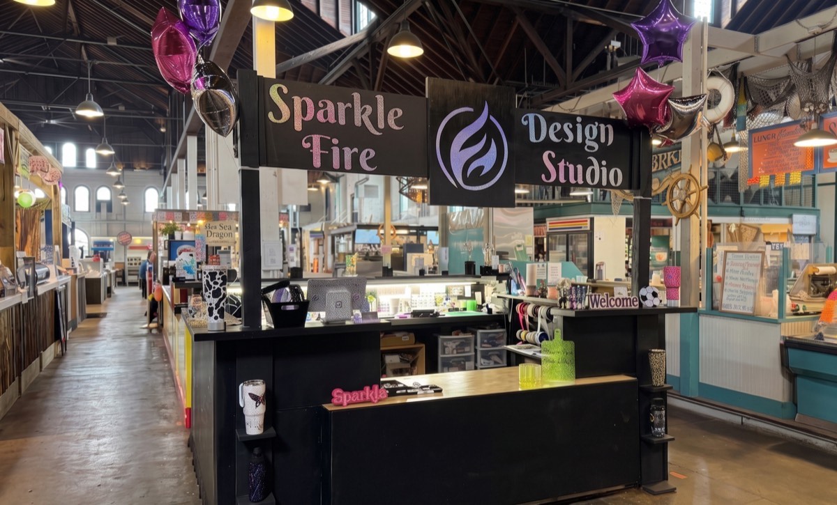 Sparkle Fire Design Studio booth at Central Market York, PA