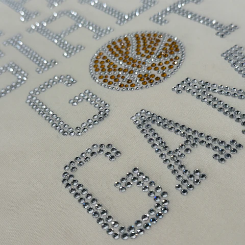 Custom apparel and rhinestone